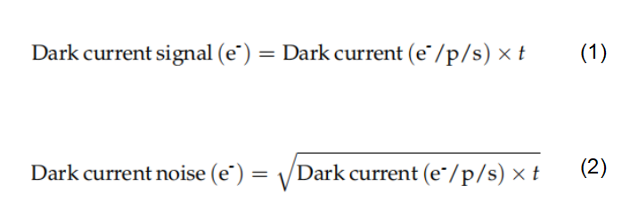 Dark current noise formula