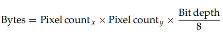 Formula for bytes