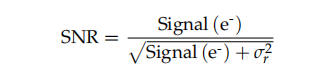 SNR-calculation-formula-ignoring-dark-current