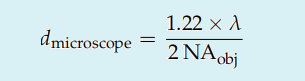 the simplified formula of resolution defined by Rayleigh criterion